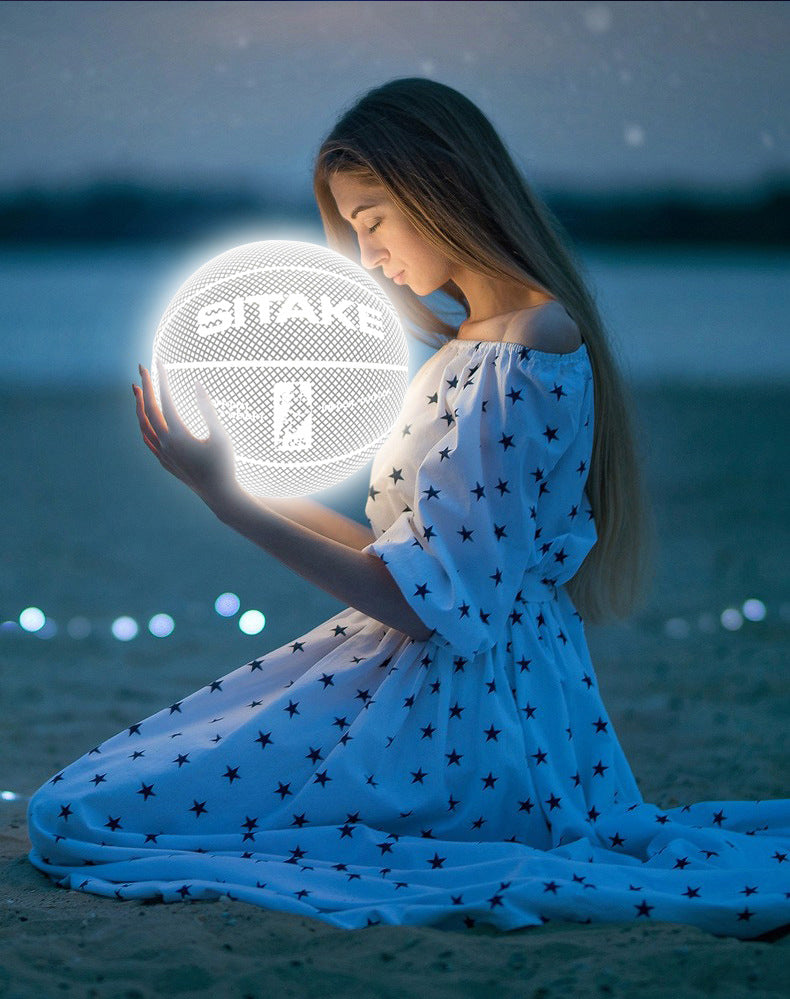 Sarah Express Luminous Glow in the Dark Basketball for Night Games - Official Size 7