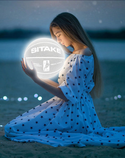 Sarah Express Luminous Glow in the Dark Basketball for Night Games - Official Size 7