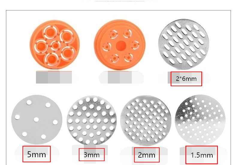 Sarah Express Stainless Steel Pasta Maker Machine with 7 Noodle Molds - Home Fresh Pasta Press