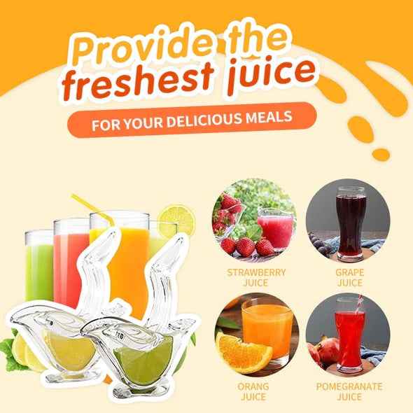 Sarah Express Bird Shape Lemon Juicer - Premium Acrylic Manual Citrus Squeezer Kitchen Gadget