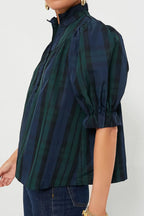 Sarah Express Women's Puff Sleeve Frilled Trim Elegant Blouse