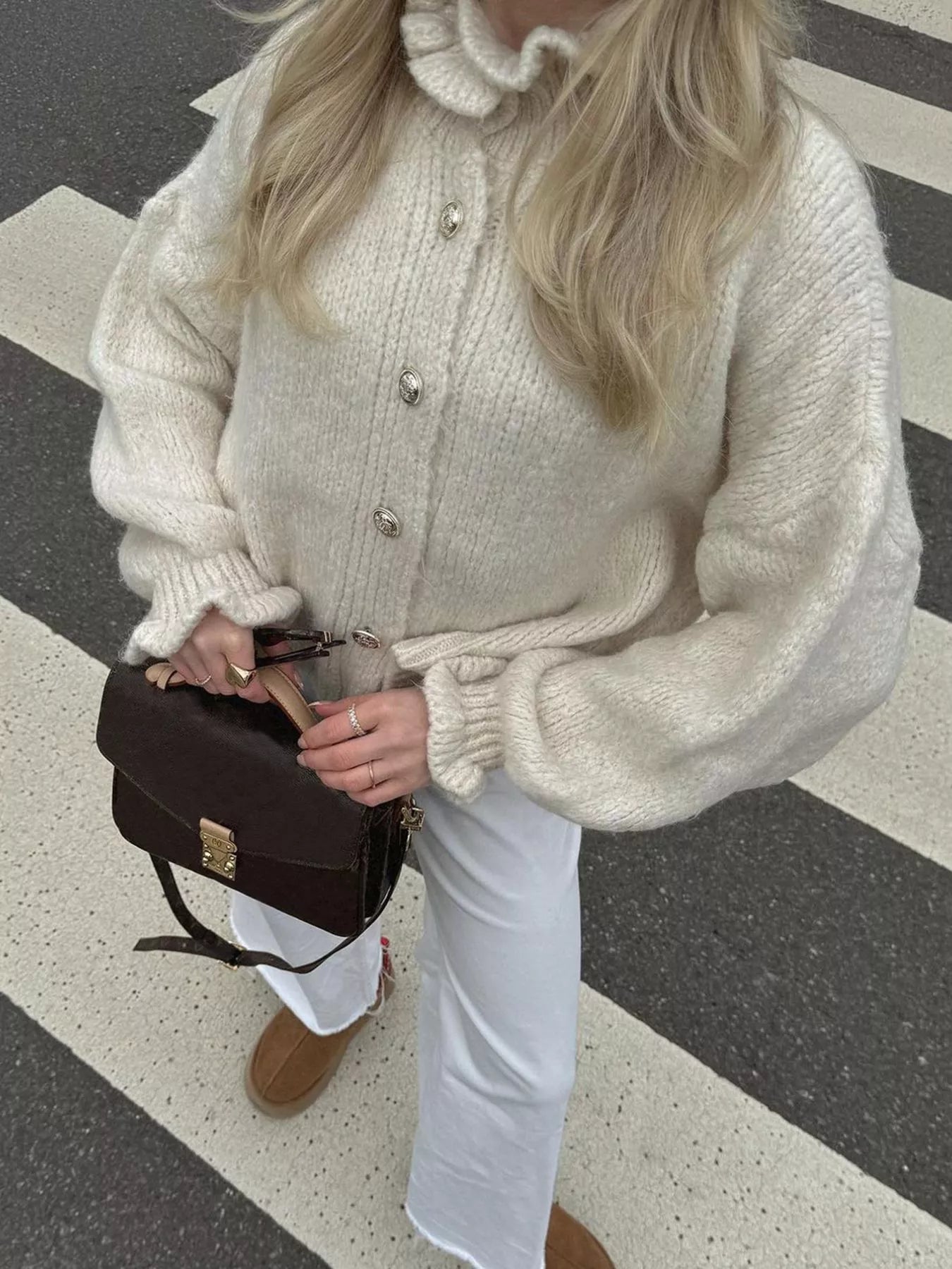 Sarah Express Women's Button-Down Long Sleeve Cardigan