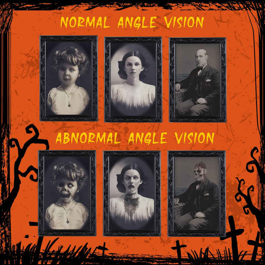 Sarah Express 3D Changing Face Horror Picture Frame - Halloween Moving Portrait Decoration