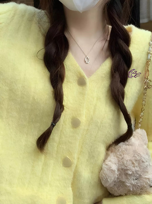 Sarah Express Women's Button Up Ribbed Knit Cardigan