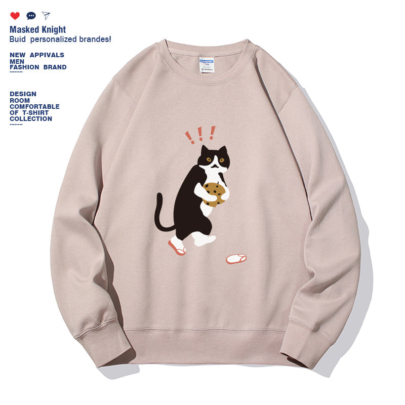 Sarah Express Women's Solid Color Graphic Print Hoodie Long Sleeve Casual Fall Winter Sweatshirt