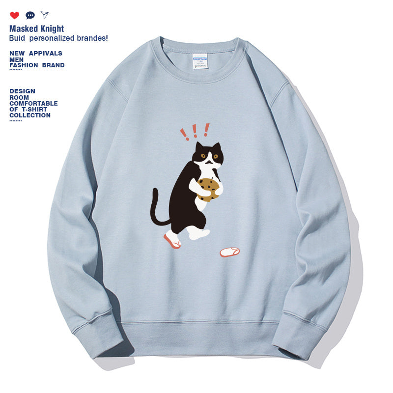 Sarah Express Women's Solid Color Graphic Print Hoodie Long Sleeve Casual Fall Winter Sweatshirt