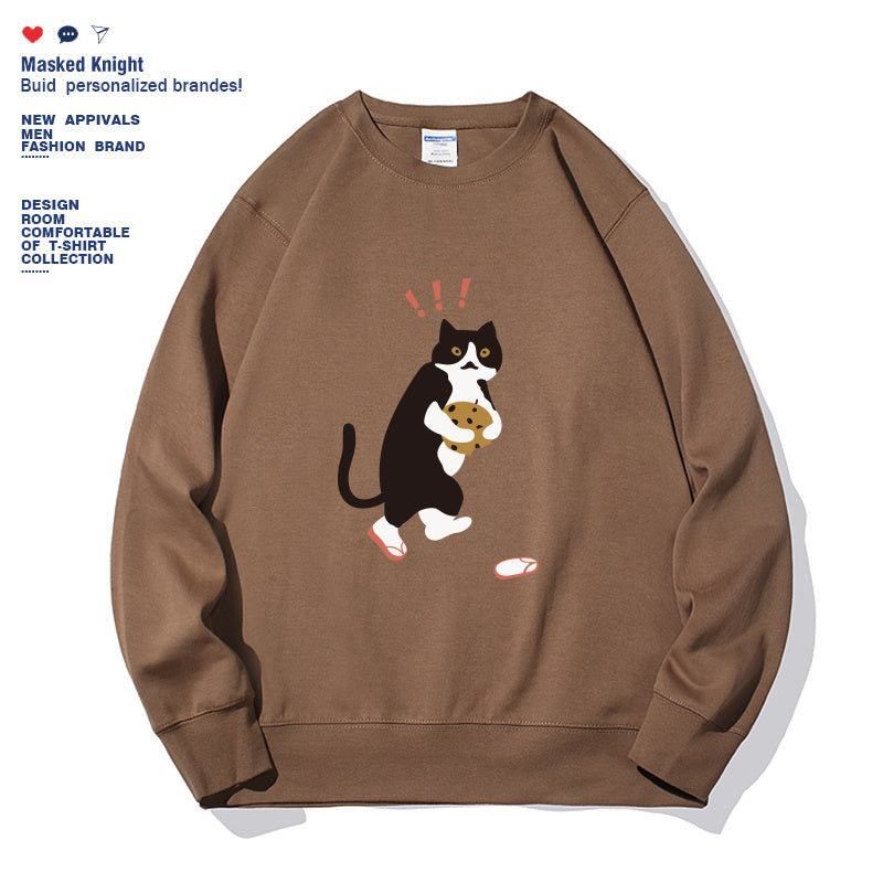 Sarah Express Women's Solid Color Graphic Print Hoodie Long Sleeve Casual Fall Winter Sweatshirt