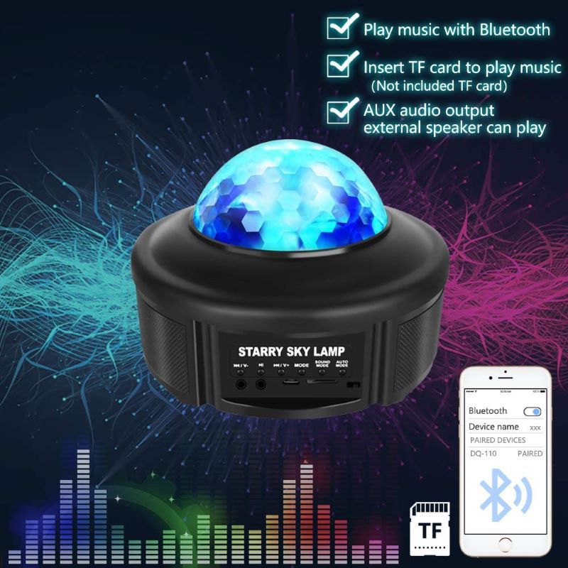 Sarah Express Bluetooth Starry Sky Projector Night Light with Music Speaker - LED Galaxy Projector