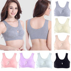 Women's Wireless Support Bra Anti-Sag Full Coverage Cotton Blend Sports