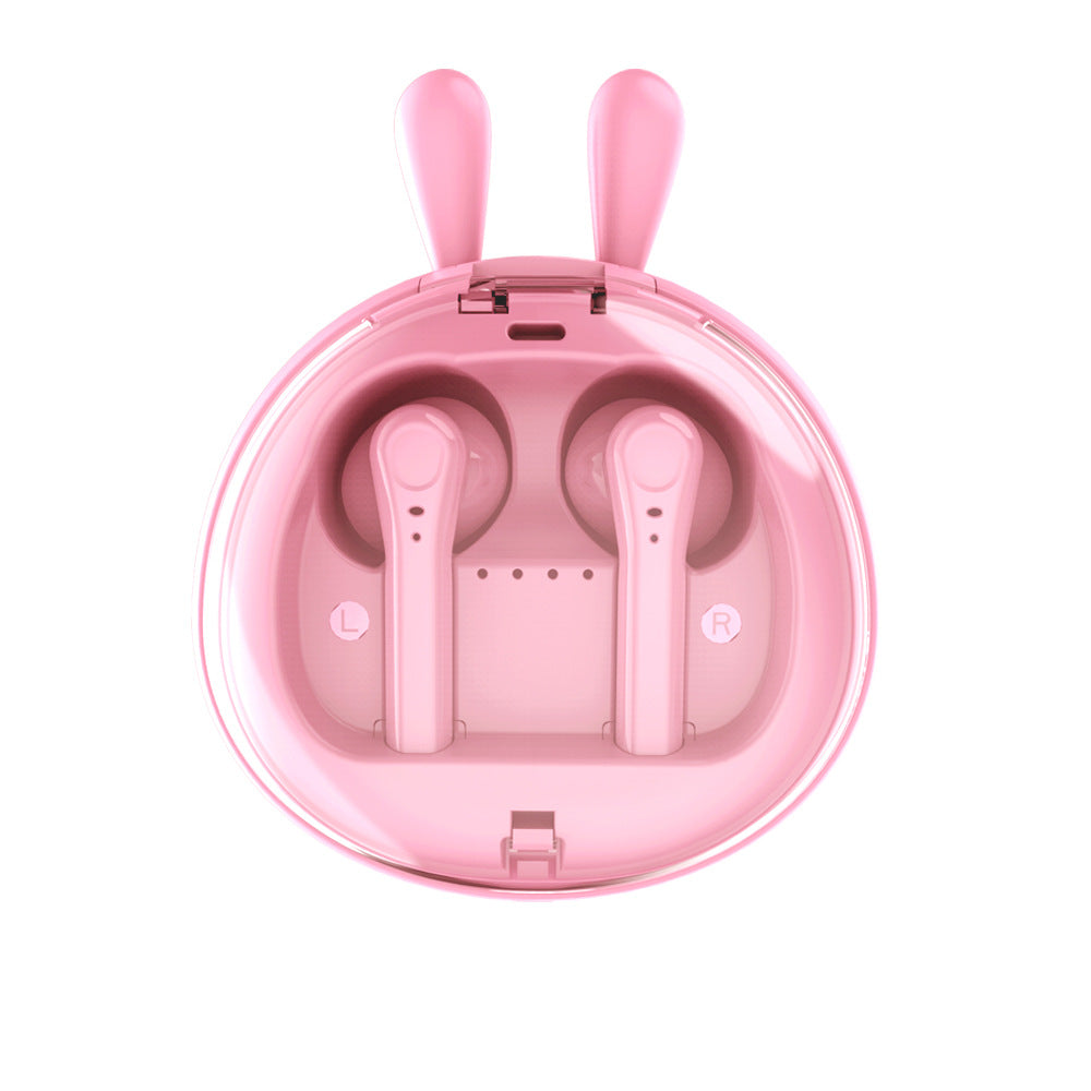 Sarah Express Macaron TWS 5.0 Wireless Bluetooth Earbuds with Charging Case Pink