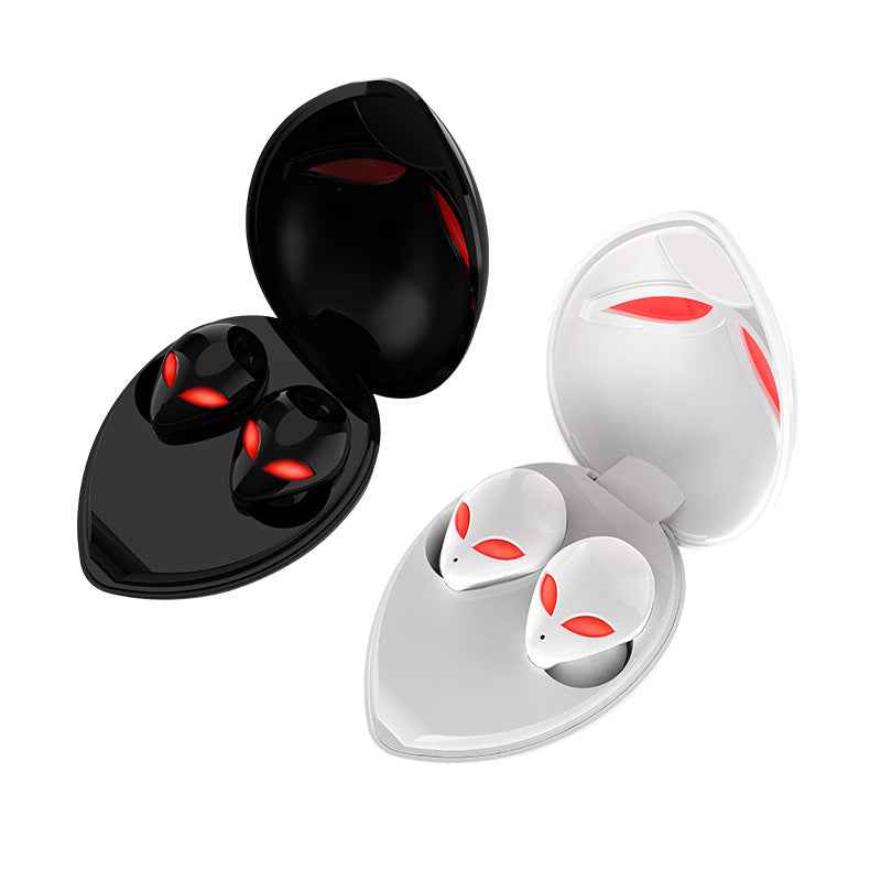 Sarah Express Starman Alien Design Bluetooth 5.0 Wireless Earbuds LED Charging Case