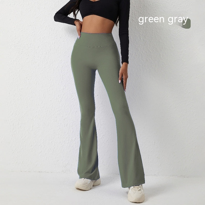 Sarah Express High Waist Wide Leg Fitness Pants Sculpting Nylon Blend