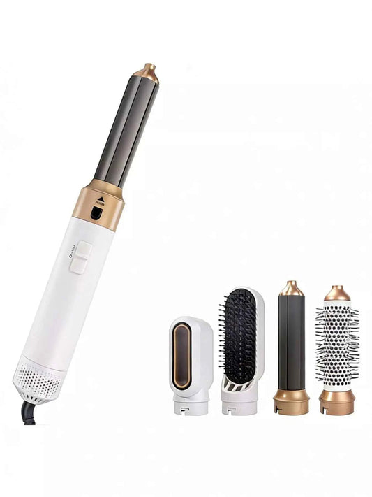 Sarah Express 5-in-1 Multifunctional Hot Air Brush Hair Dryer Styler Volumizer Gold European plug