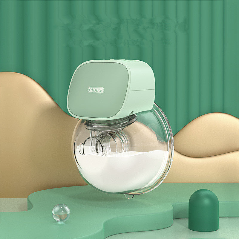 Sarah Express Wearable Hands-Free Electric Breast Pump - USB Rechargeable Silent Portable Milk Extractor Green
