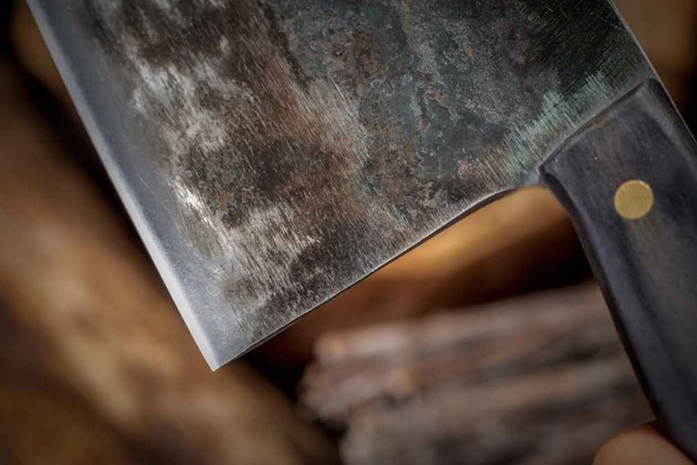 Sarah Express Premium Hand-Forged Stainless Steel Chef's Cleaver - Professional Kitchen Knife