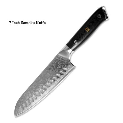 Sarah Express Japanese Damascus Steel Kitchen Knife - 67 Layer Professional Chef Knife Santoku knife
