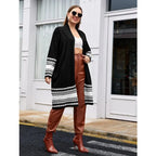 Sarah Express Women's Long Sequin Cardigan Jacket V-Neck Loose Fit Plus Size