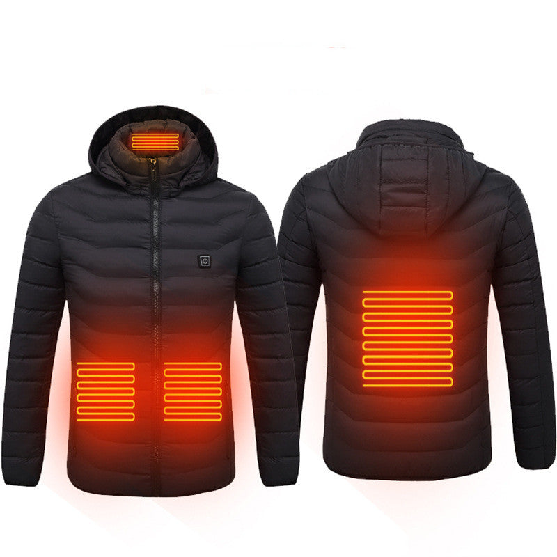 Sarah Express USB Heated Vest Jacket - Electric Thermal Heating Coat Winter Warmth Black Zone4