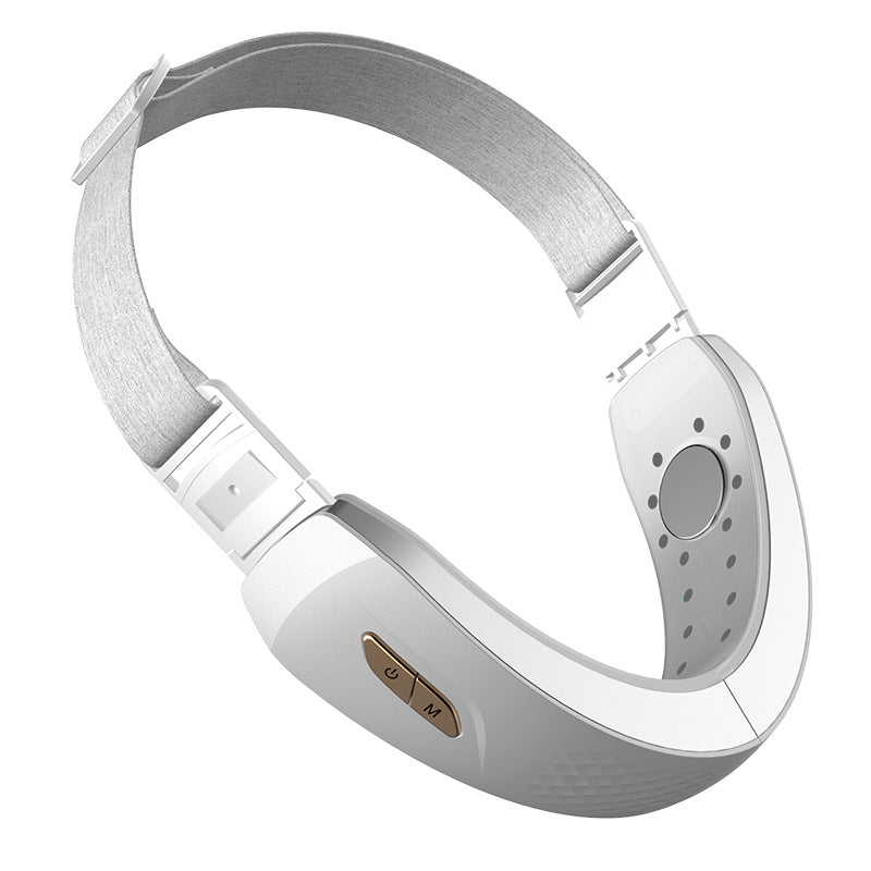 Sarah Express LED Facial Lifting Device with EMS Technology - V-Line Chin Lift Belt with Photon Therapy Pearl White With box