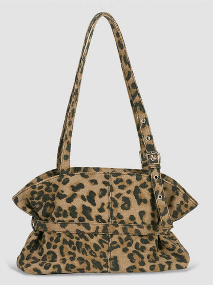 Sarah Express Women's Leopard Adjustable Strap Handbag Red ONESIZE