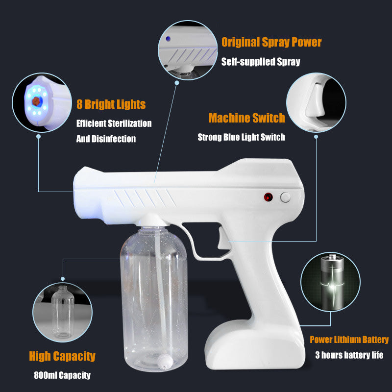 Sarah Express Wireless Nano Atomizing Spray Gun - Rechargeable Handheld Disinfection Fogger 800ml
