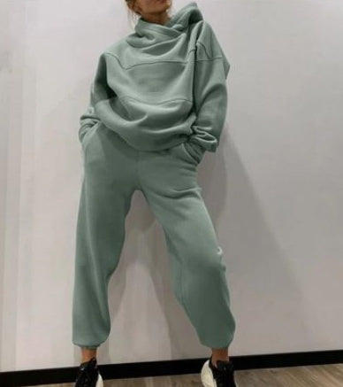 Sarah Express Women's Sweater Fleece & Pants Set - Casual Two-Piece Loungewear Tracksuit