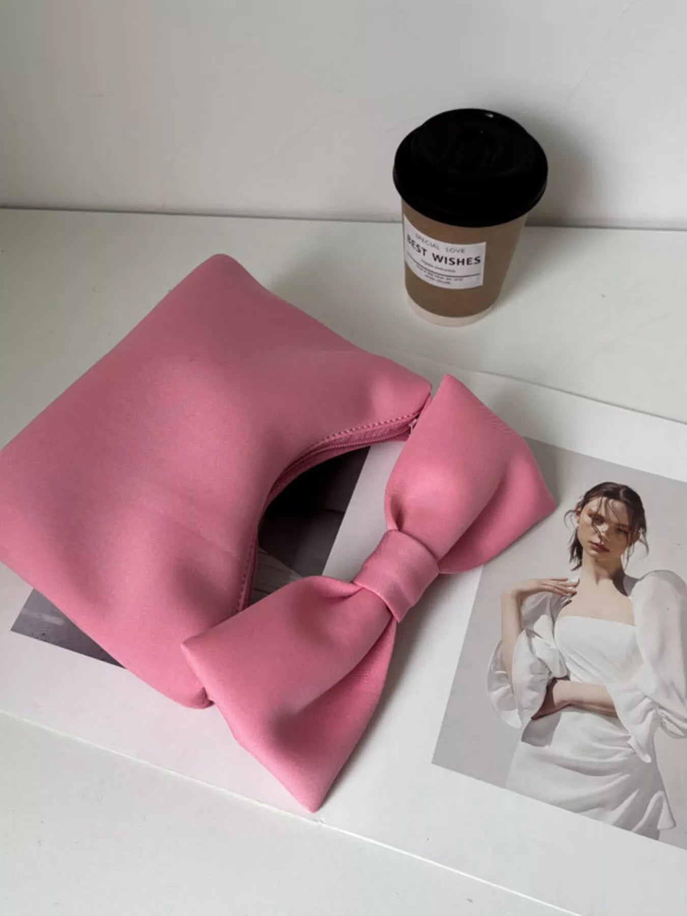 Sarah Express Women's Solid Color Bow Handbag