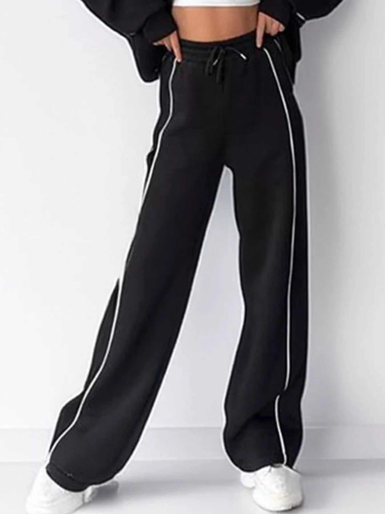 Sarah Express Women's Full Size Zip Up Long Sleeve Top and Pants Set Plus Size