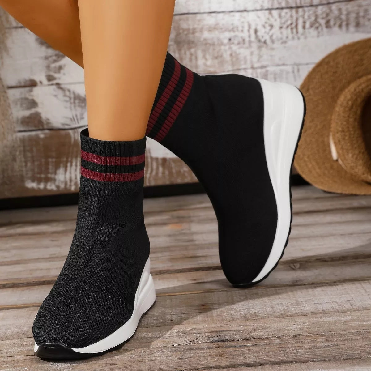 Sarah Express Women's Breathable Mesh Ankle Boots - Mid Heel Casual Boots