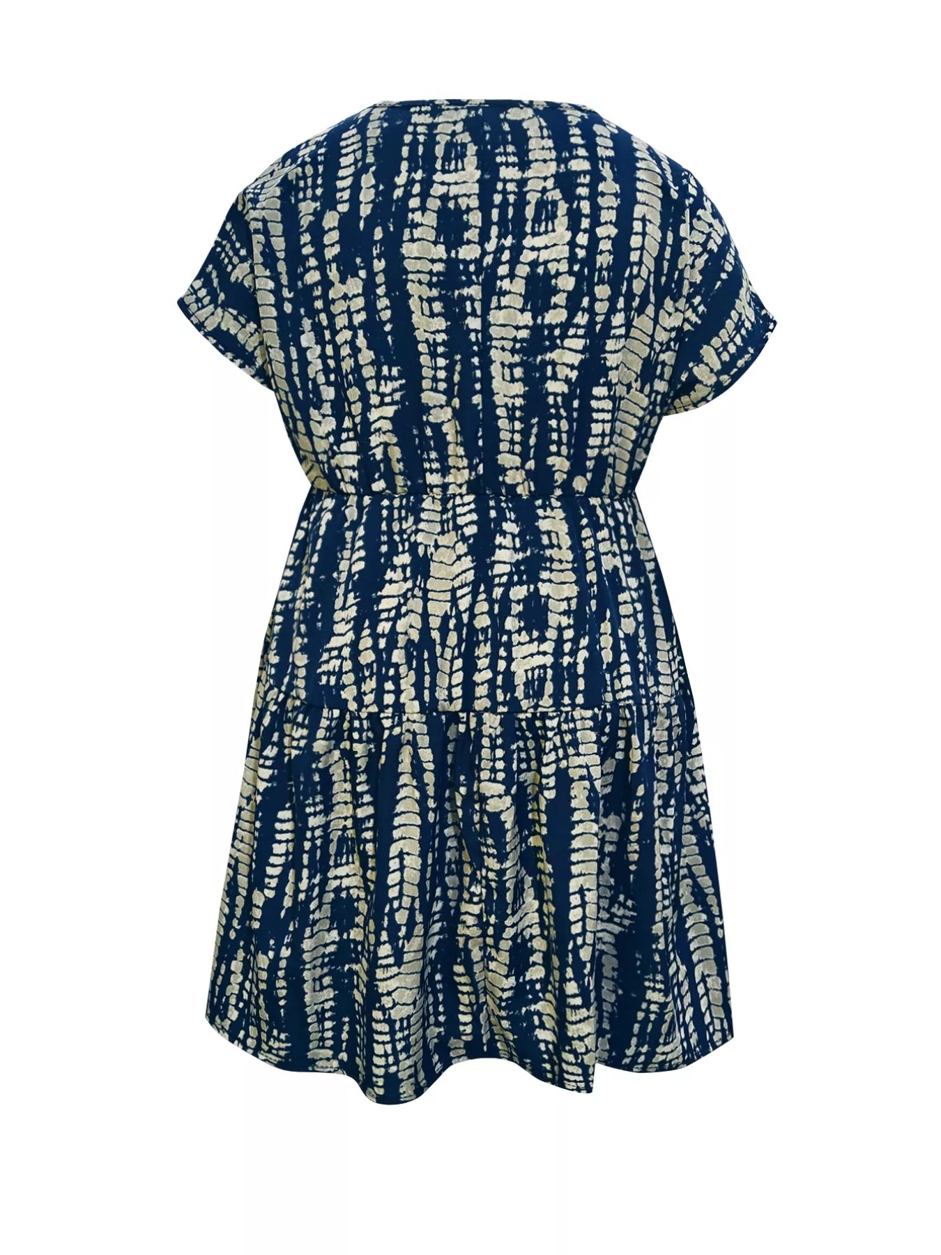 Sarah Express Women's Plus Size Tie-Dye Ruffle Hem Casual Dress