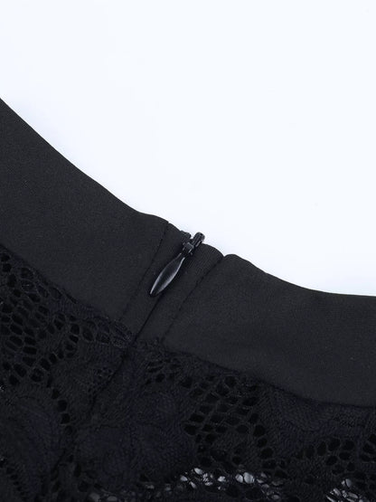 Sarah Express Women's Lace Long Sleeve Bodycon Mini Dress