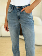 Sarah Express Women’s Plus Size Mid Rise "Rigid Magic" Release Hem Jeans
