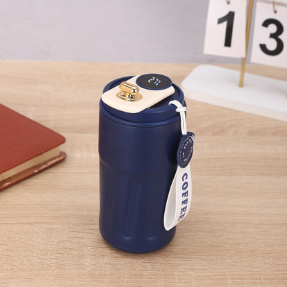 Sarah Express Smart Digital Temperature Display Insulated Water Bottle 450ml Stainless Steel Thermal Mug All Blue 450ml