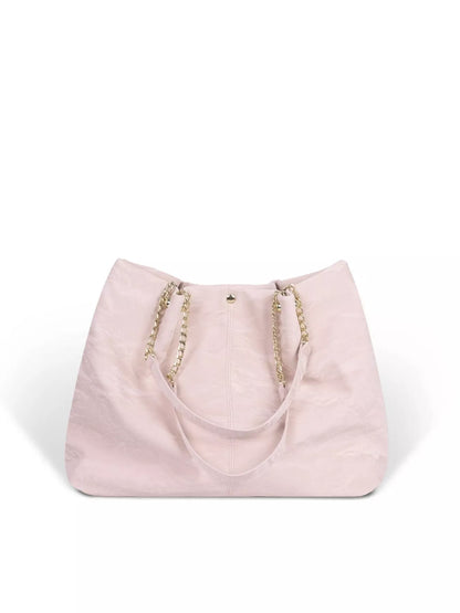 Sarah Express Women's Chain-Accented Tote Bag Pink ONESIZE