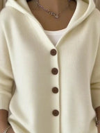 Sarah Express Women's Hooded Button-Front Soft Knit Cardigan Plus Size