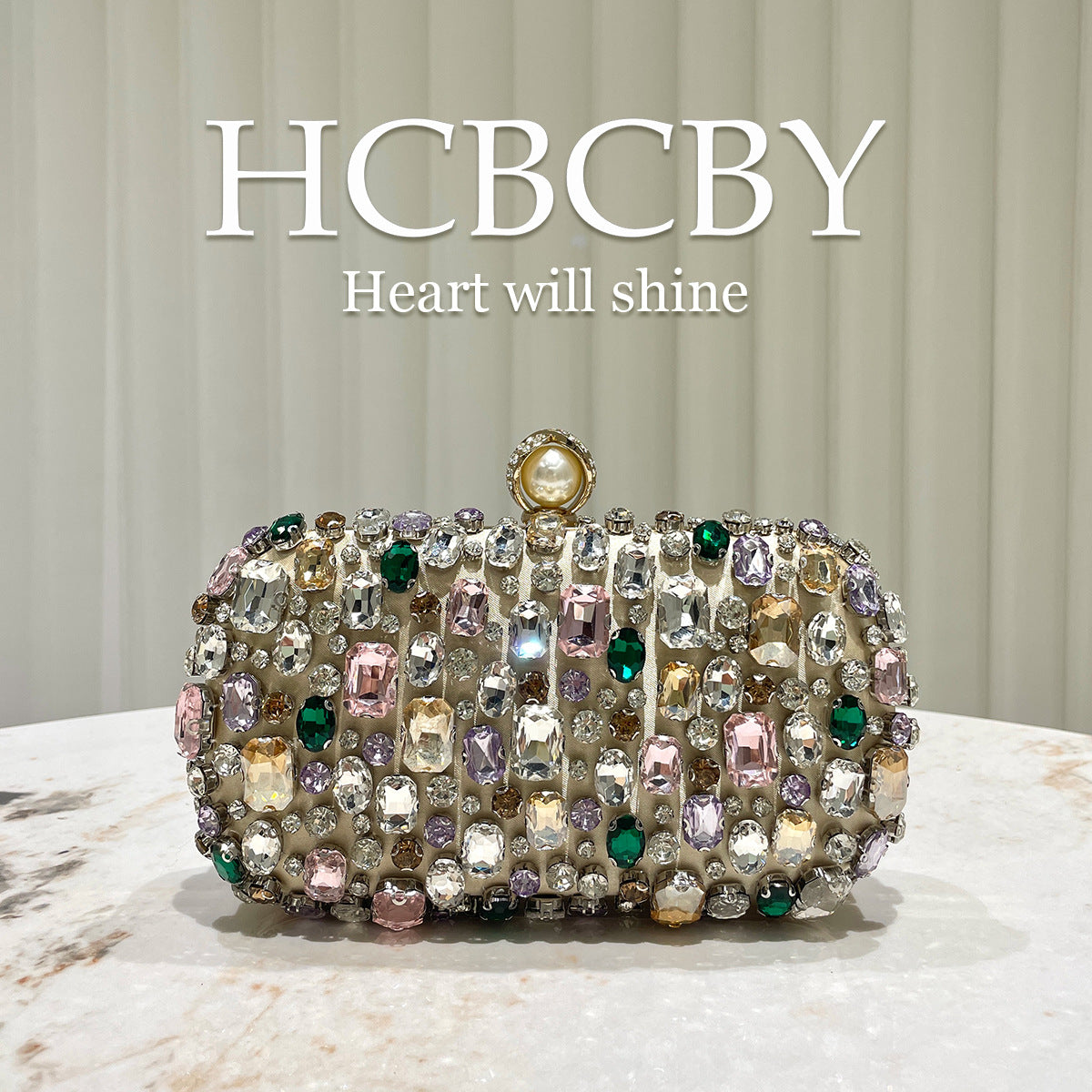 Sarah Express Womens Luxurious Gold-colored Clutch With Dazzling Rhinestone Accents Gold