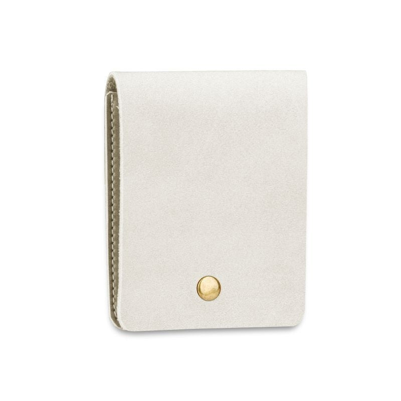 Sarah Express Women's Matte PU Leather Vintage Bi-Fold Compact Bag | Anti-Theft Wallet Purse White