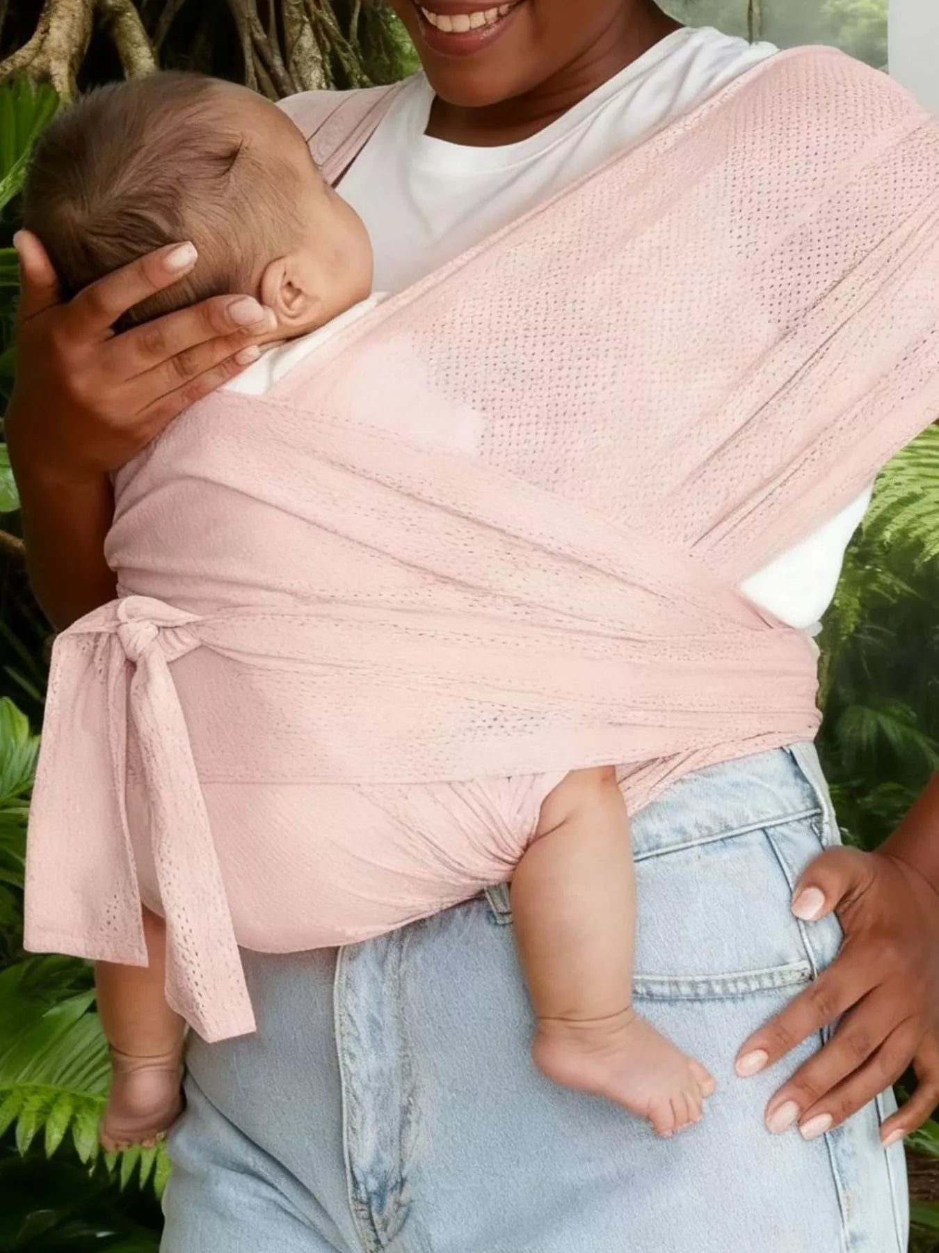 Sarah Express Women's Breathable Mesh Baby Wrap Pink