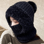 Sarah Express Women's Multifunctional Hat Scarf Combo Winter Windproof Neck Warmer Dome Crown