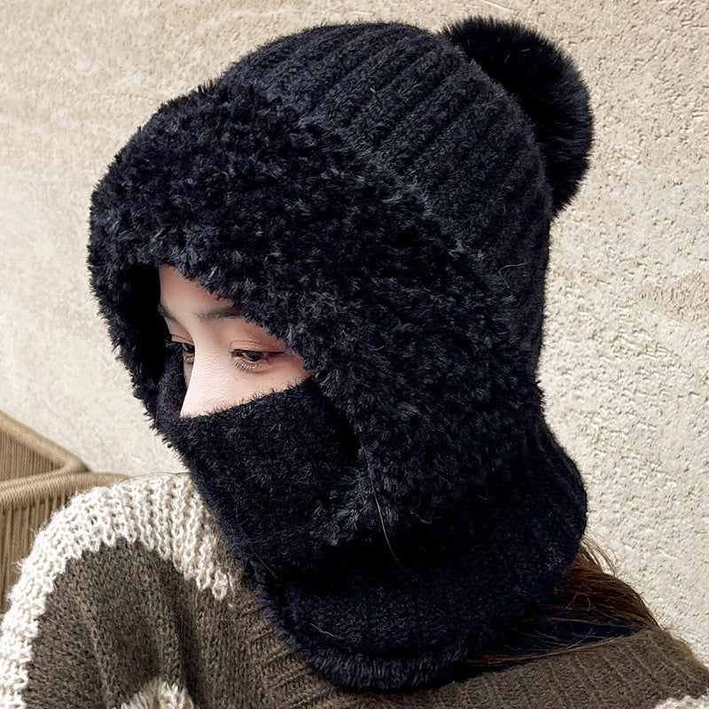 Sarah Express Women's Multifunctional Hat Scarf Combo Winter Windproof Neck Warmer Dome Crown