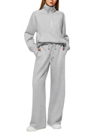 Sarah Express Women's Long Sleeve Sweater and Trousers Two-Piece Casual Lounge Set