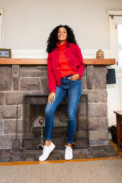 Sarah Express Women's Washed Thermal Skinny Jeans Plus Size DK