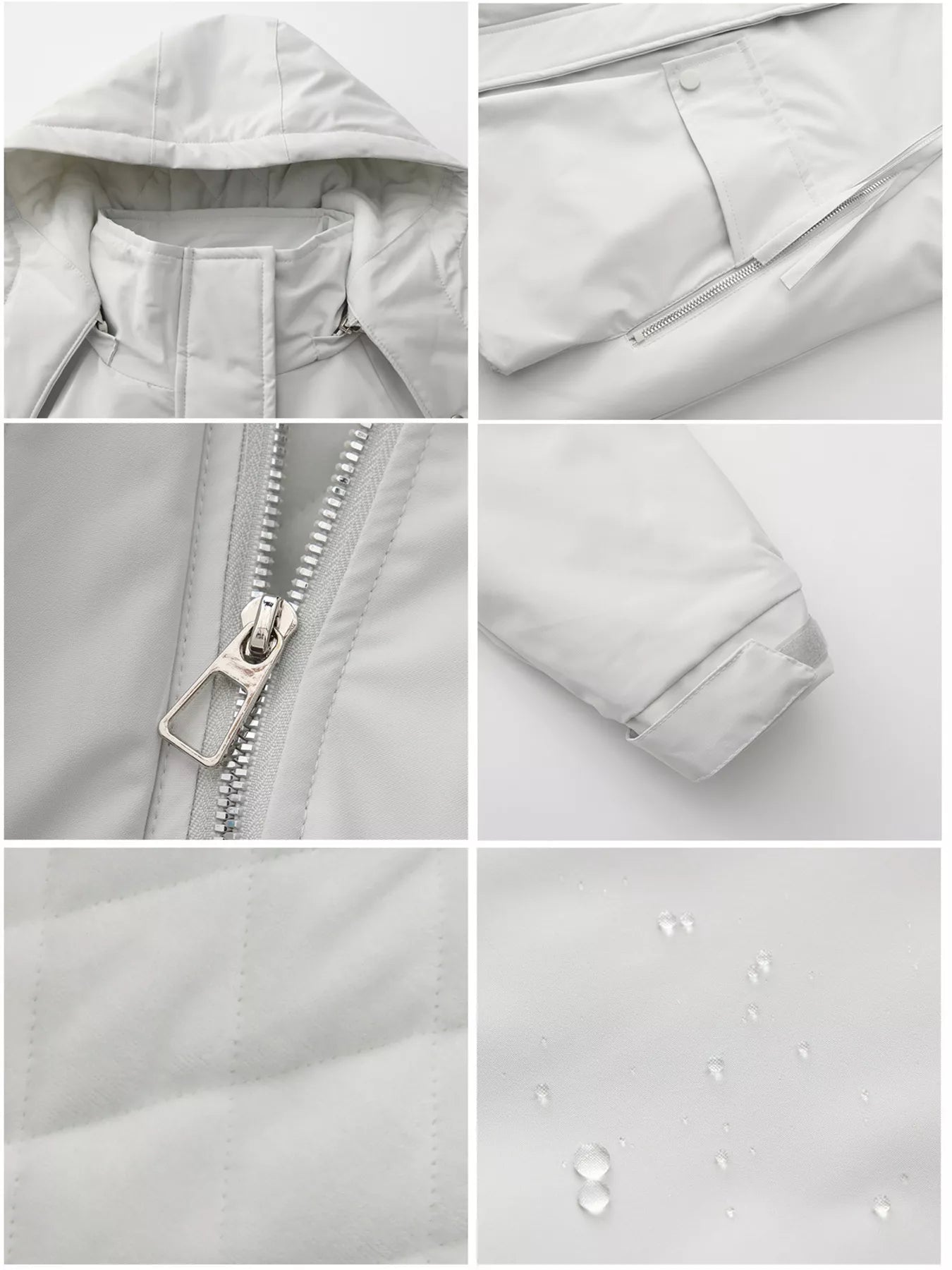 Sarah Express Women's Full Size Zip Up Hooded Parka Outerwear