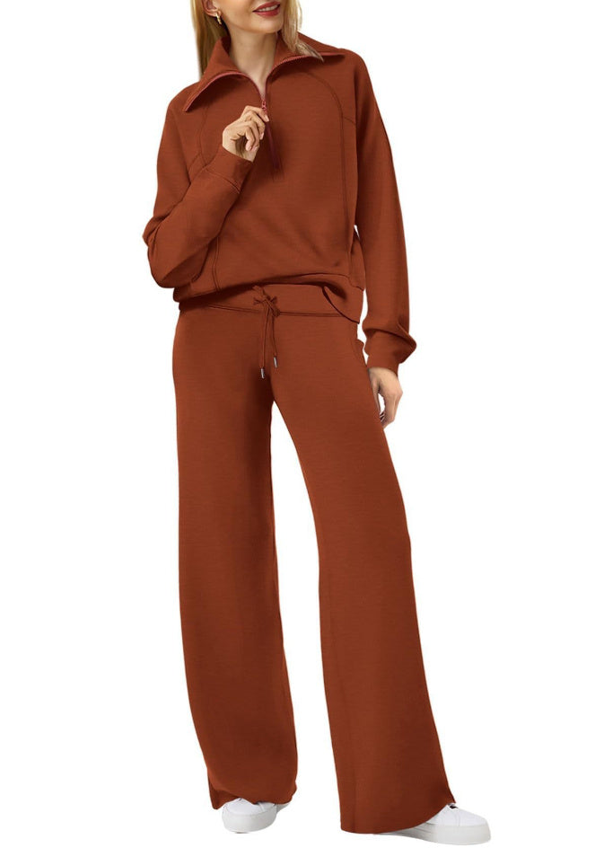 Sarah Express Women's Long Sleeve Sweater and Trousers Two-Piece Casual Lounge Set