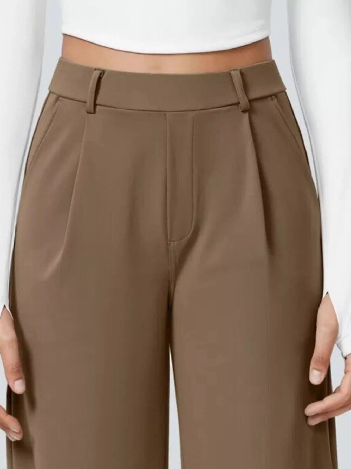 Sarah Express Women's Wide Leg Pants with Pockets