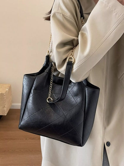 Sarah Express Women's Large PU Leather Shoulder Bag - Chic Crossbody Handbag