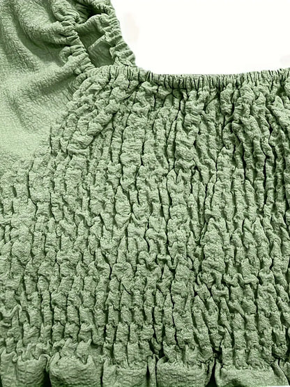 Sarah Express Women's Ruffled Off-Shoulder Short Sleeve Dress