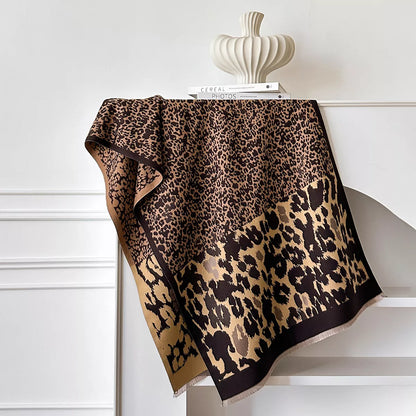 Sarah Express Women's Leopard Print Winter Scarf