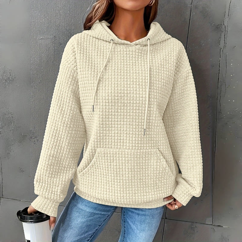 Sarah Express Women's Loose Fit Hooded Long Sleeve Sweatshirt Casual Pullover Top