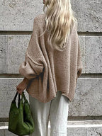 Sarah Express Women's Oversized Knit Button Up Cardigan